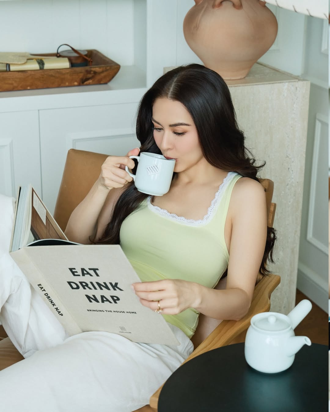 Winding down in the evening with a cup of Biofitea